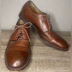 Johnston and Murphy Oxford Brown Leather Shoes Men’s Size 9M